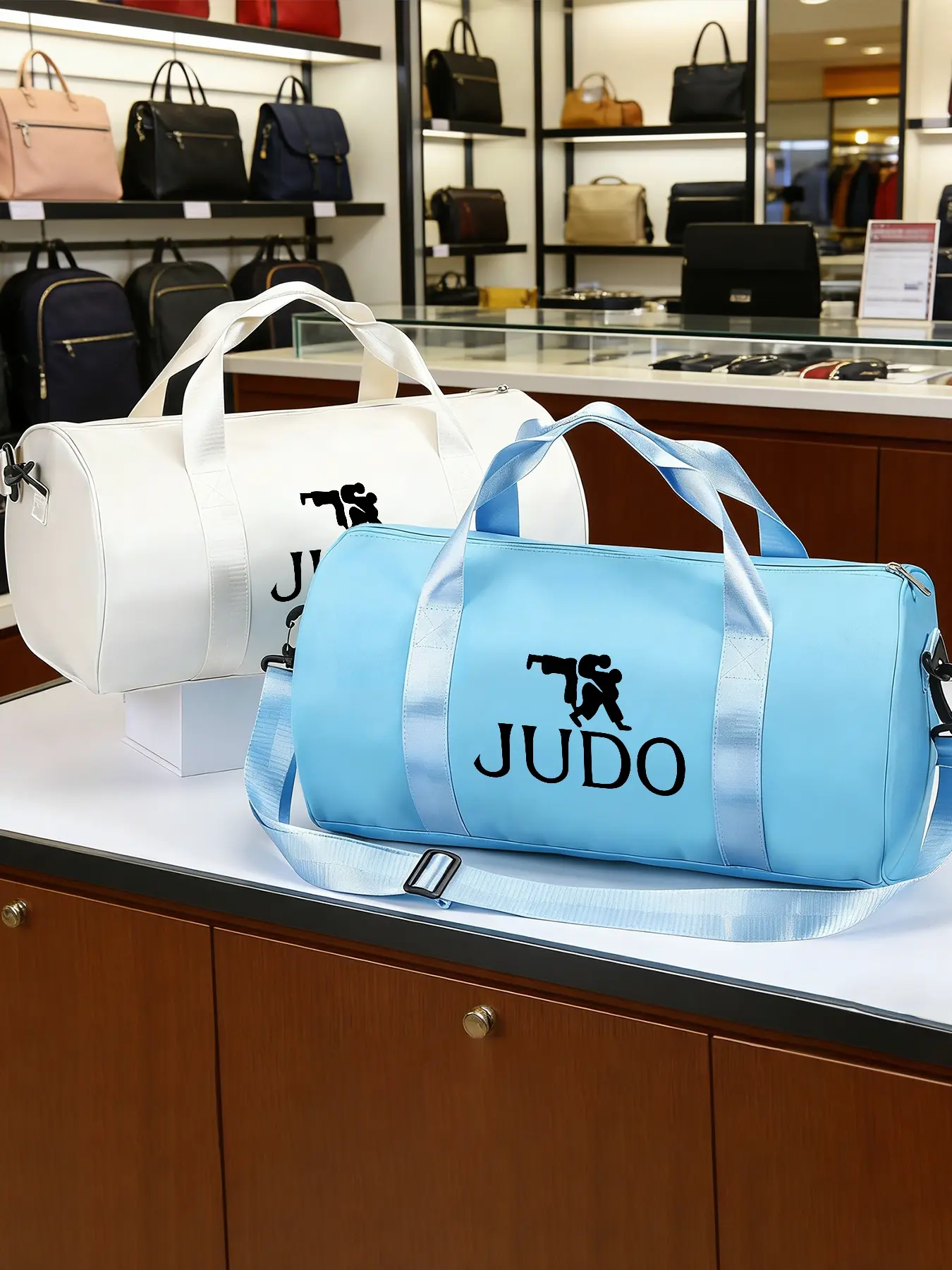 JUDO Pattern Crossbody Bag, Daily‑use Sports Shoulder Bag and Basketball Bag. Suitable for Daily Sports and Commuting. Durable with Large Capacity, Adjustable Shoulder Strap, A Fashionable Item and An Ideal Gift.