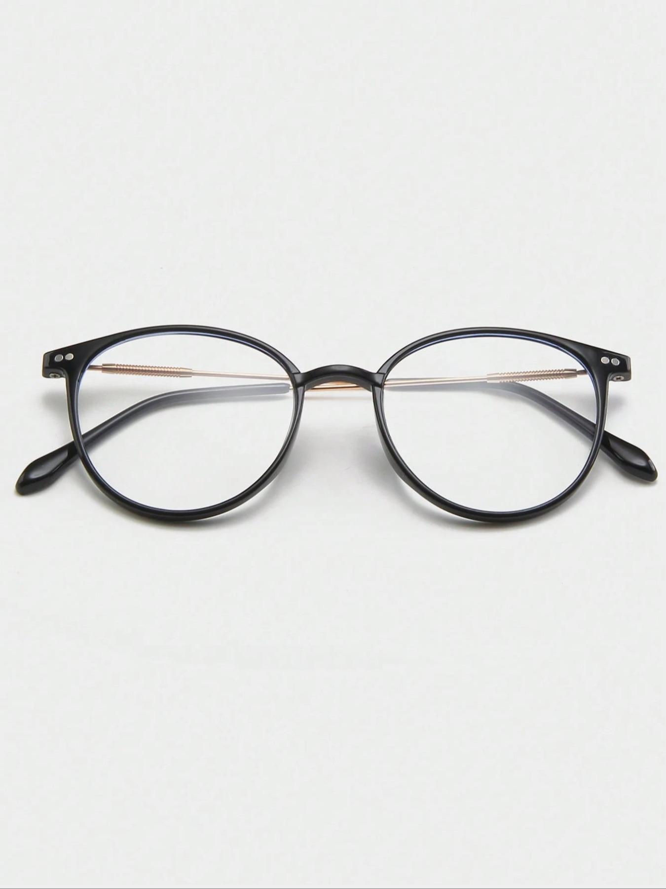 Trendy Eyeglasses, Cute Round Frame Eyeglasses for Women & Men, Fashion Eyeglasses for Work, Daily Clothing Decor, Perfect for Student Daily Use, Lightweight Durable Glasses