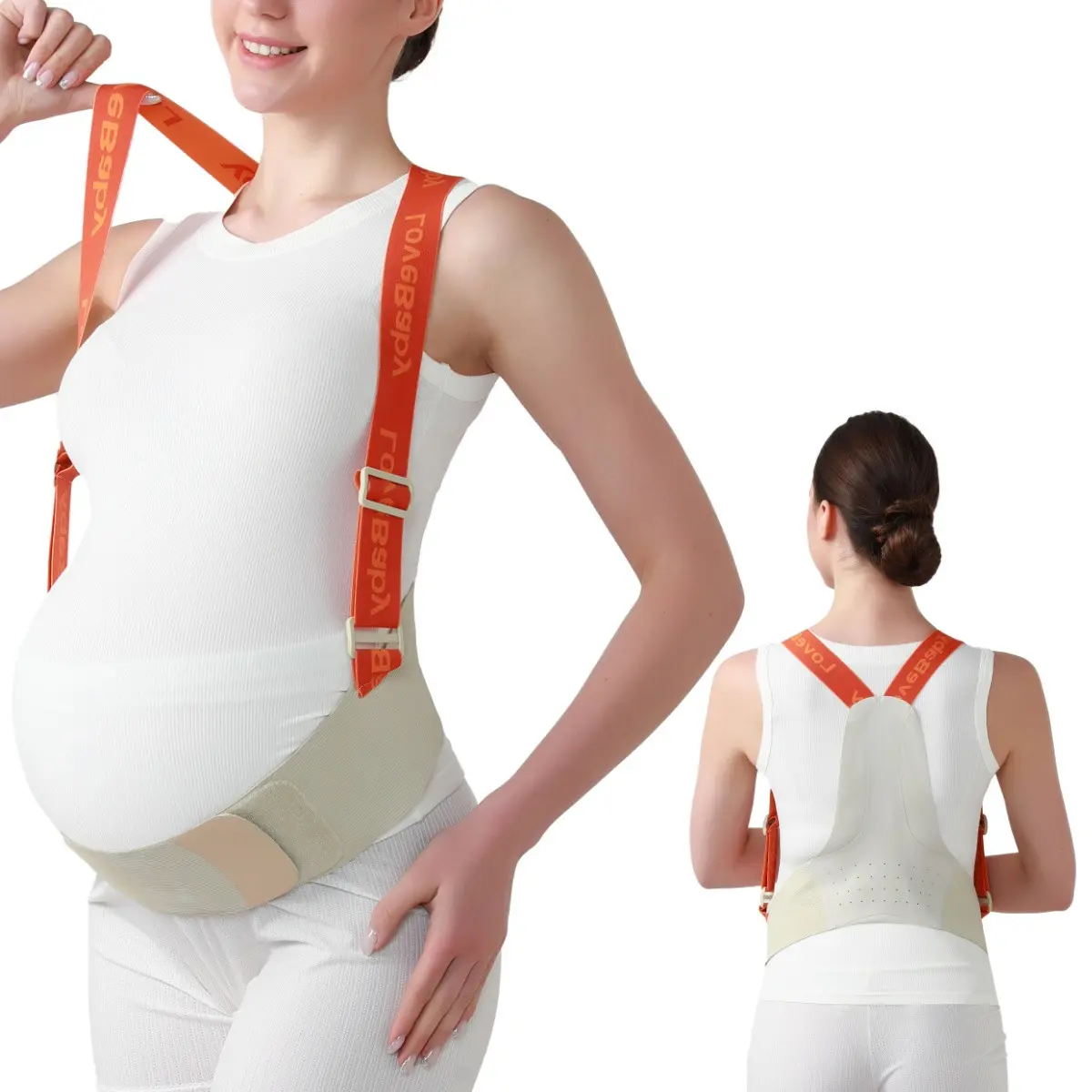 Cross-Body Maternity Belly Belt, Pre-Natal Support Band, Twin Pregnancy Strap, Pressure Relief Waist Guard, Corrective Maternity Brace