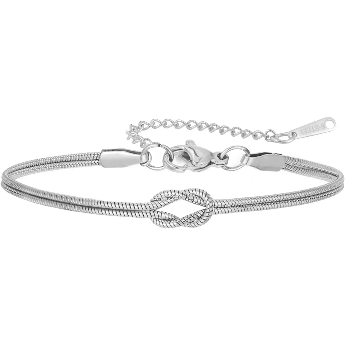 Knot Love Bracelet for Women Forever Love Knot Infinity Bracelet For Couples Dainty Forever Infinity Stainless Steel Bracelet Friendship  Gifts
