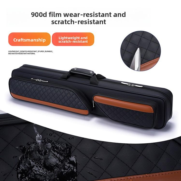 1/2 Billiard Cue Bag with Waterproof Cover, Nine-Ball 7-Hole Large Capacity Barrel Cue Bag, Stylish Billiard Cue Bag