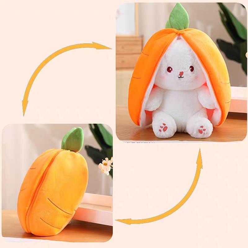 Strawberry Bunny Plush Toy Soft Kawaii Perfect for Cuddling Gifting or Decorating Your Bed Shelf Ultra Soft Fabric - Stuffed Animal Cute Strawberry Bunny Plush Toy Soft Kawaii Stuffed Animal Gift for Kids Girls Hug Pillow Bed comfort  gifts squish  mail A