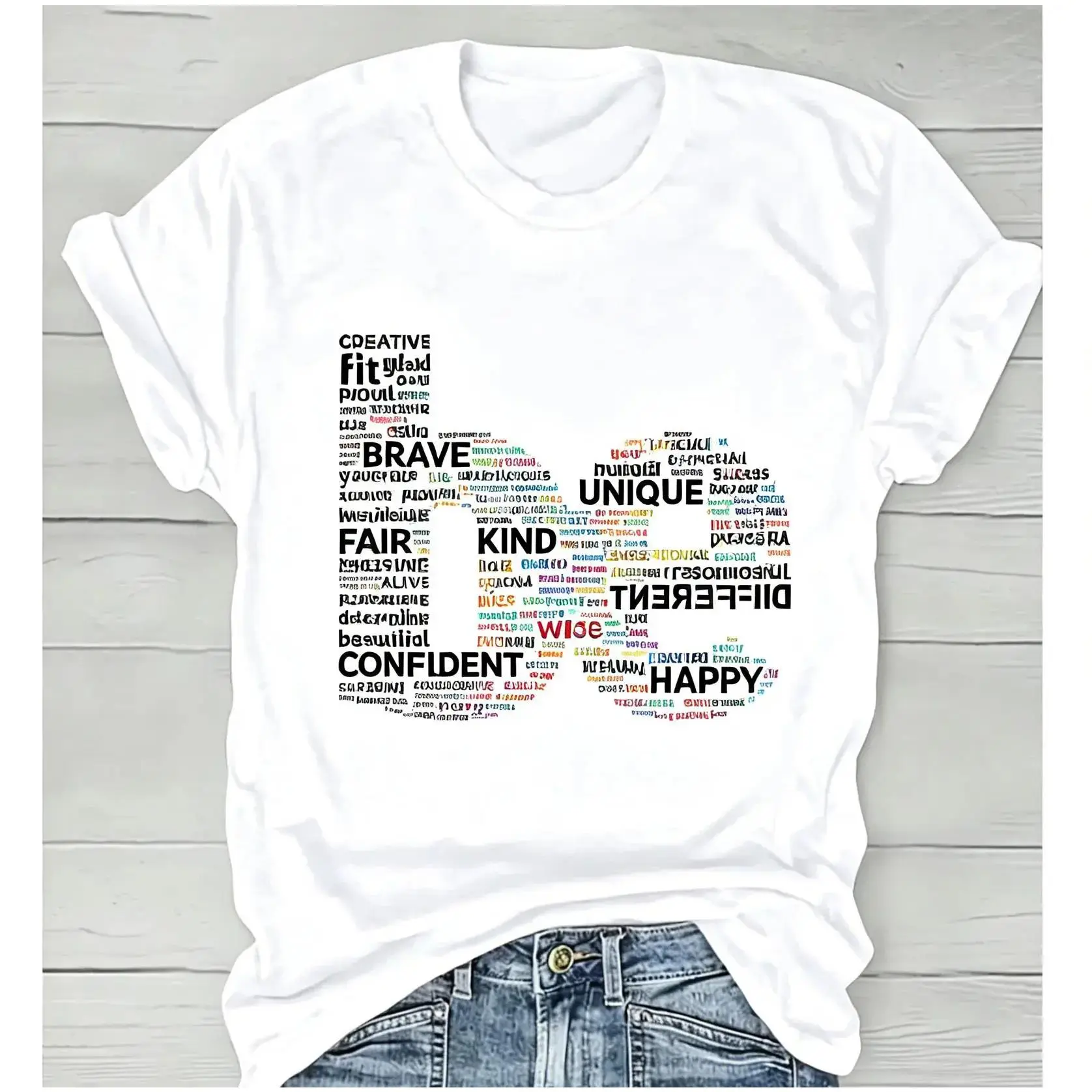 1pc &  Cotton Round Neck T-Shirt - Casual Fit Suitable for Boyfriend/Girlfriend Gift, Husband/Wife Apparel, Valentine's Day Present, Year-Round Wearable for Everyday or Special Occasions (Non-)