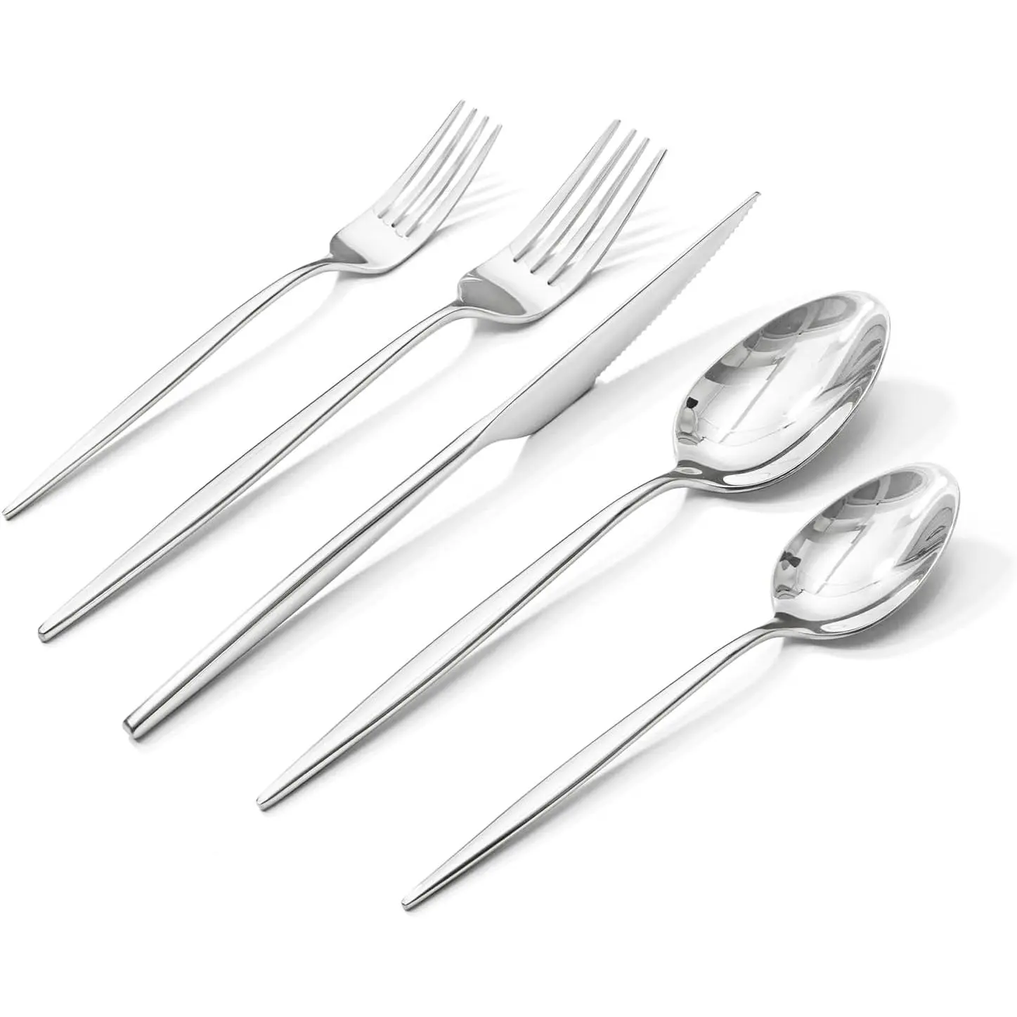 Silverware Set, 20- Flatware Set Cutlery Set  18/10 Stainless Steel, Tableware Include Forks  Spoons for  Kitchen Restaurant Wedding, Dishwasher Safe