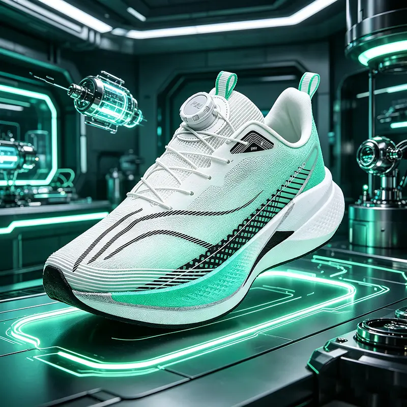 BDHJYDB Summer Rotating Buckle Summer Breathable Running Shoes, Professional Marathon Racing Training Shoes, Breathable Wear-Resistant Anti-Slip Sneakers, Ultra-Light Mesh Breathable Shock-Absorbing Rebound Body Test Athletic Shoes