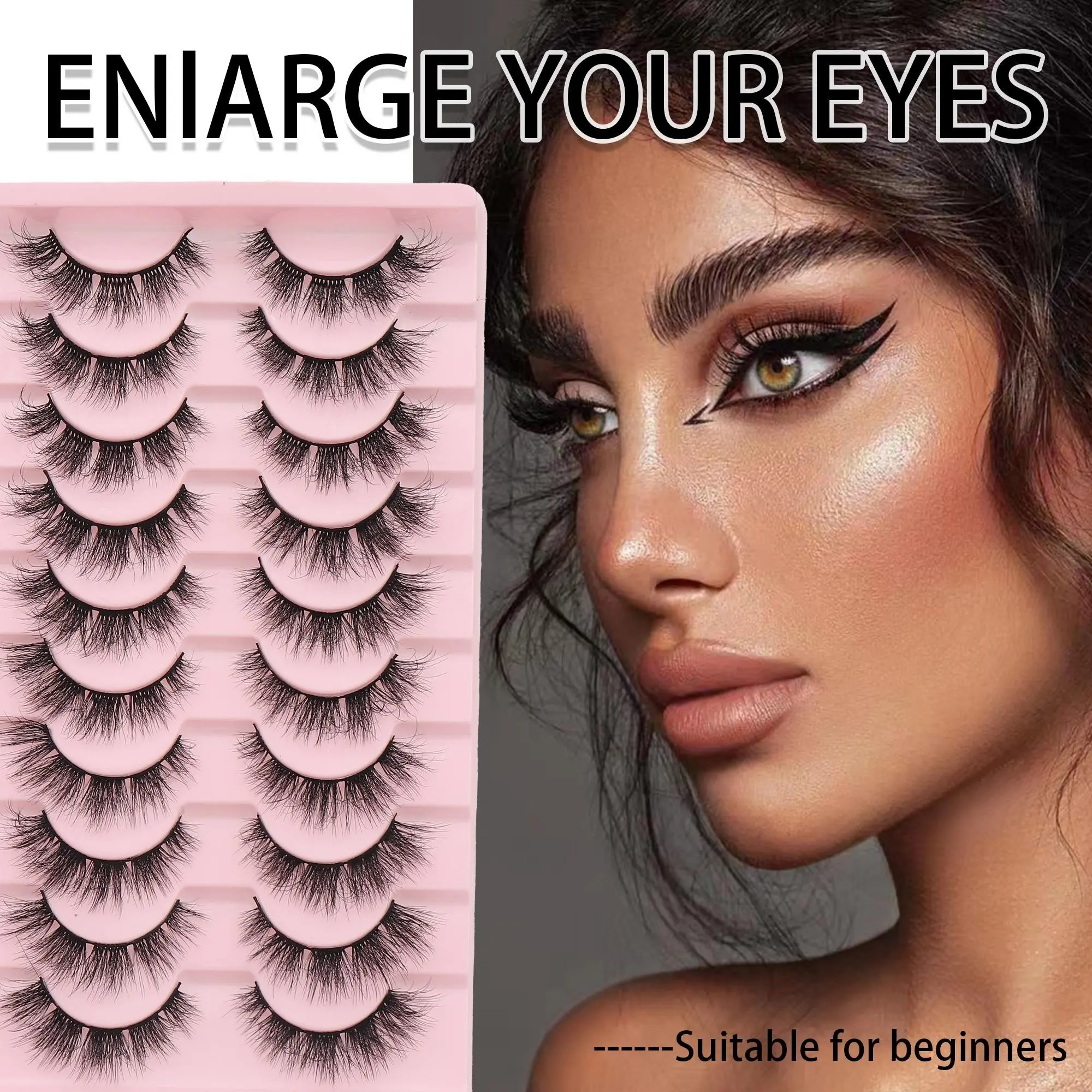 Natural Thin Eyelashes, Daily Voluminous Lashes, Clear Natural Look, 3D Curl Effect, Long Lasting Wear, Perfect for All Occasions
