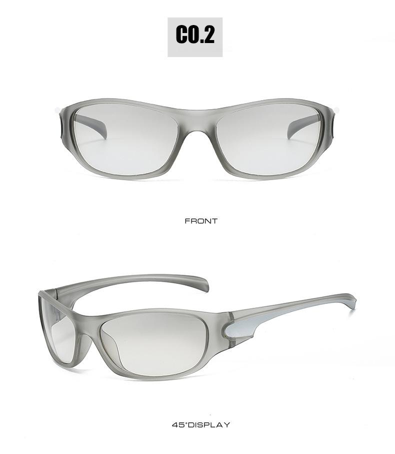 Vintage Unisex Y2K Green Translucent Sports Wrap Sunglasses Festival Outdoor Trendy Protective Eyewear Lightweight Durable Stylish Frames