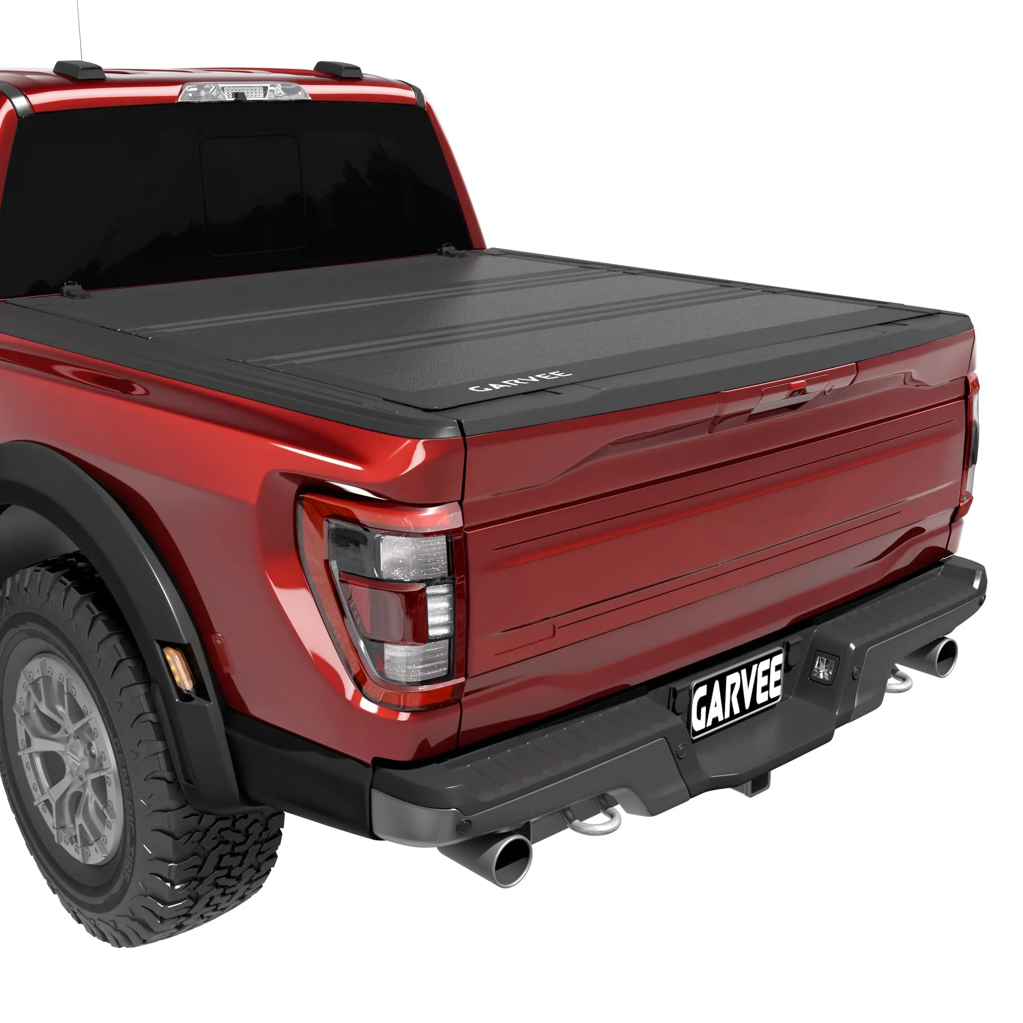 Hard Tri-Fold Tonneau Cover for Ford F-150 2015-2026 & F-150 Lightning 5.6ft Bed - Low Profile Impact Resistant FRP Truck Bed Cover