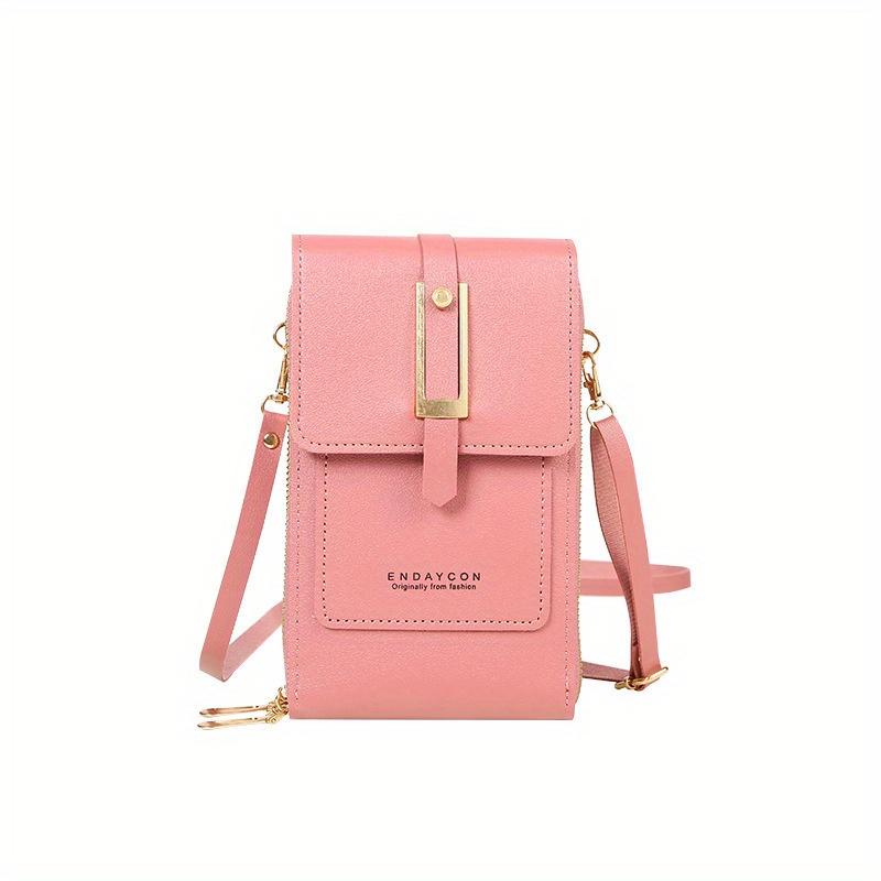 1pc Slanted Crossbody Bag, Fashionable Key Bag Slanted Small Bag, 5pc Color Choices, Simple and Versatile Shoulder Bag, Multifunctional Vertical Coin Purse