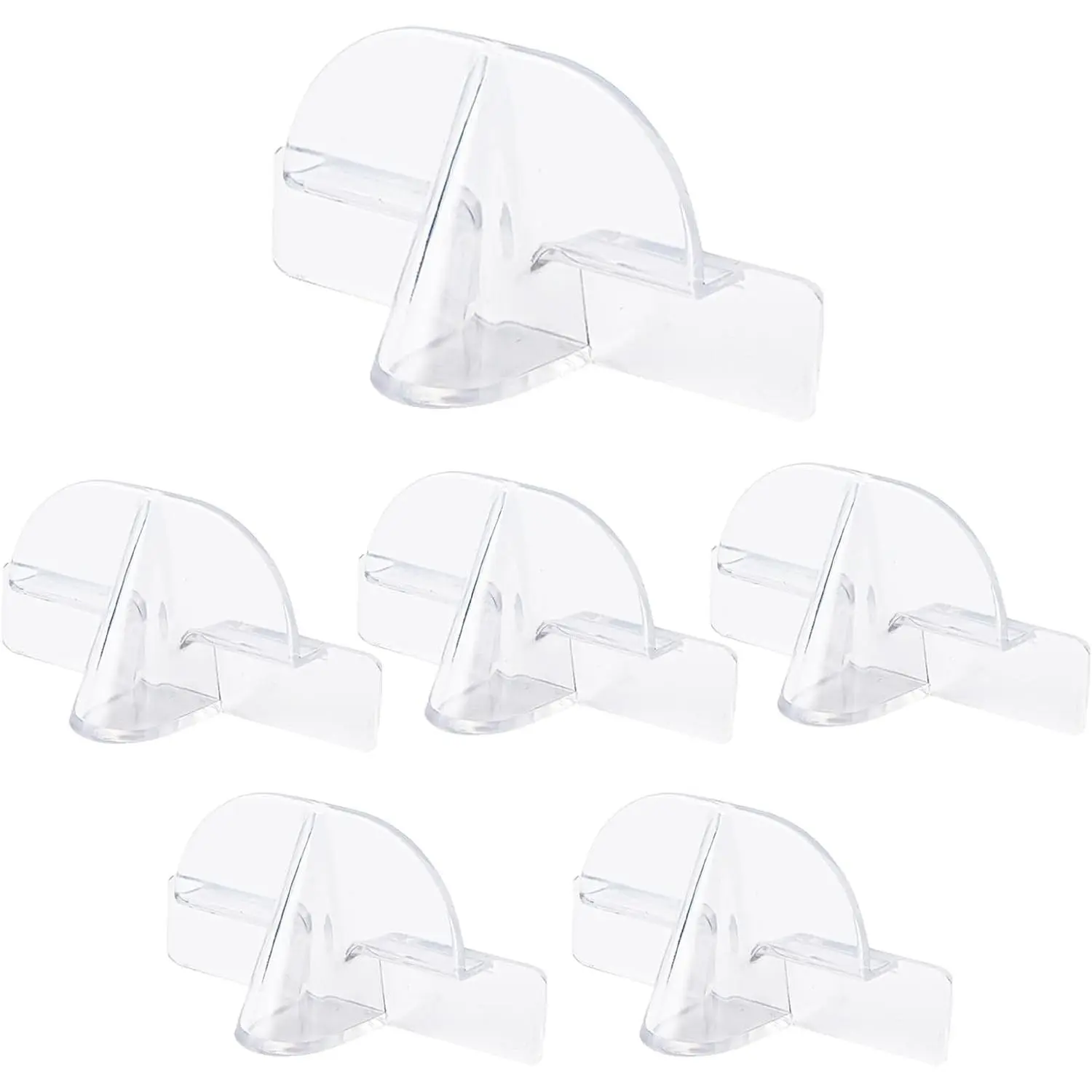6 count Wall Mounted Eyeglass Holder – Clear Sunglasses Storage Rack, Self Adhesive Glasses Organizer for  Office and Store – for Men Women