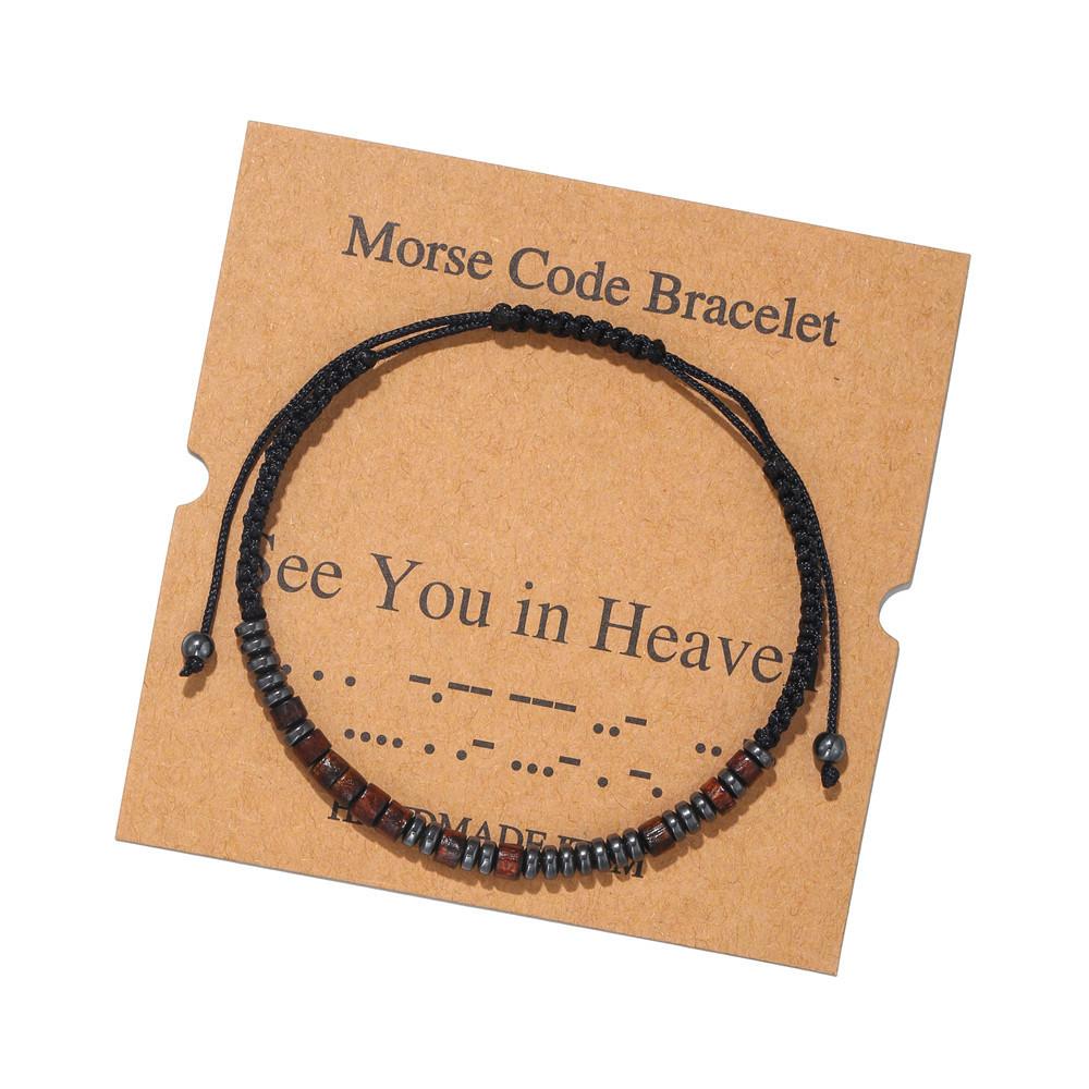 Braided Bracelet Morse Code Alphabet Number Couple Bracelet Morse Code Bracelet Creative Gift