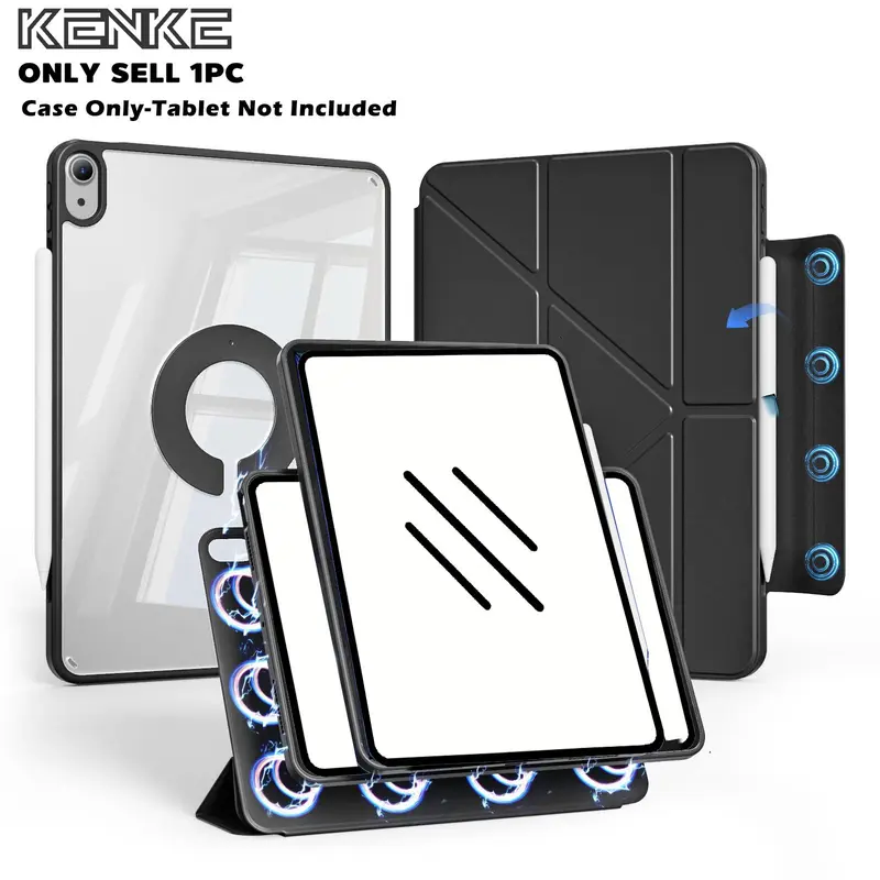KENKE Magnetic Detachable Tablet Case, Removable Magnetic Cover, 1 Count Fashionable Tablet Protective Cover, Tablet Casing, Tablet Covers, Tablet Accessories Compatible with iPad Mini Air Pro (Case Only)