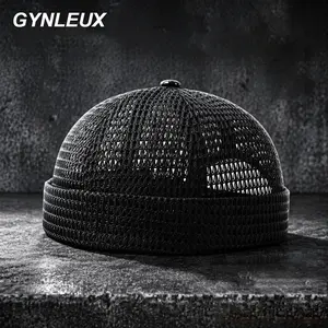 Unisex Summer Hip-Hop Style Breathable Large-Mesh Brimless Cap (Beanie)