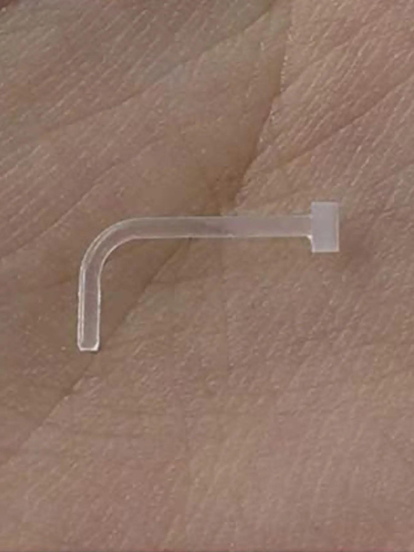 Unisex Transparent Nose Ring, 20pcs/set L-shaped Straight Nose Ring, Nose Studs, Nose Ring Holder, Nose Ring Kit, Nose Piercing Kit, Fashion Accessorie for Men and Women