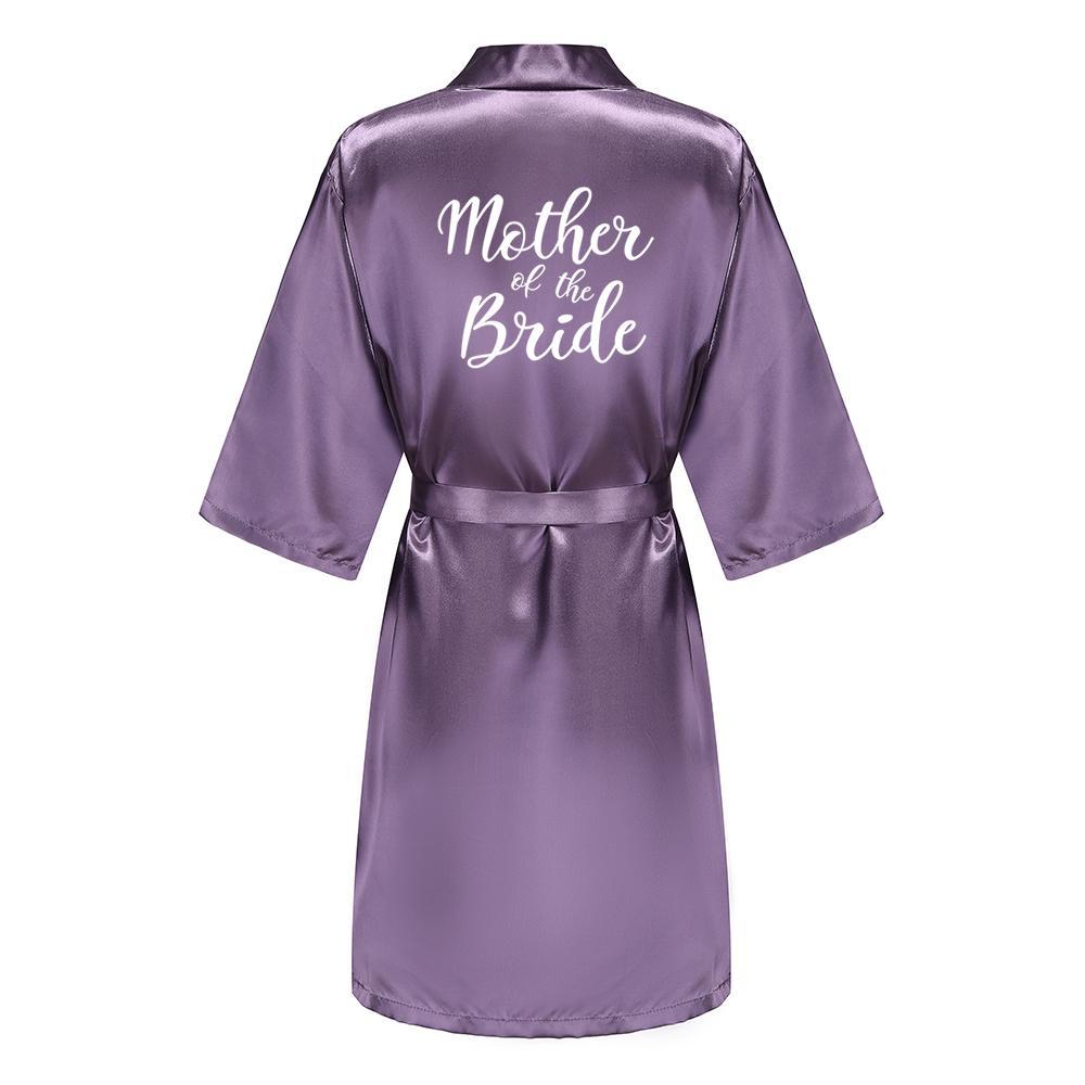 Wedding Bride Bridesmaid Robe Dressing Gown Women Bathrobe Nightgown Short Sleepwear Mother Maid of Honor Kimono