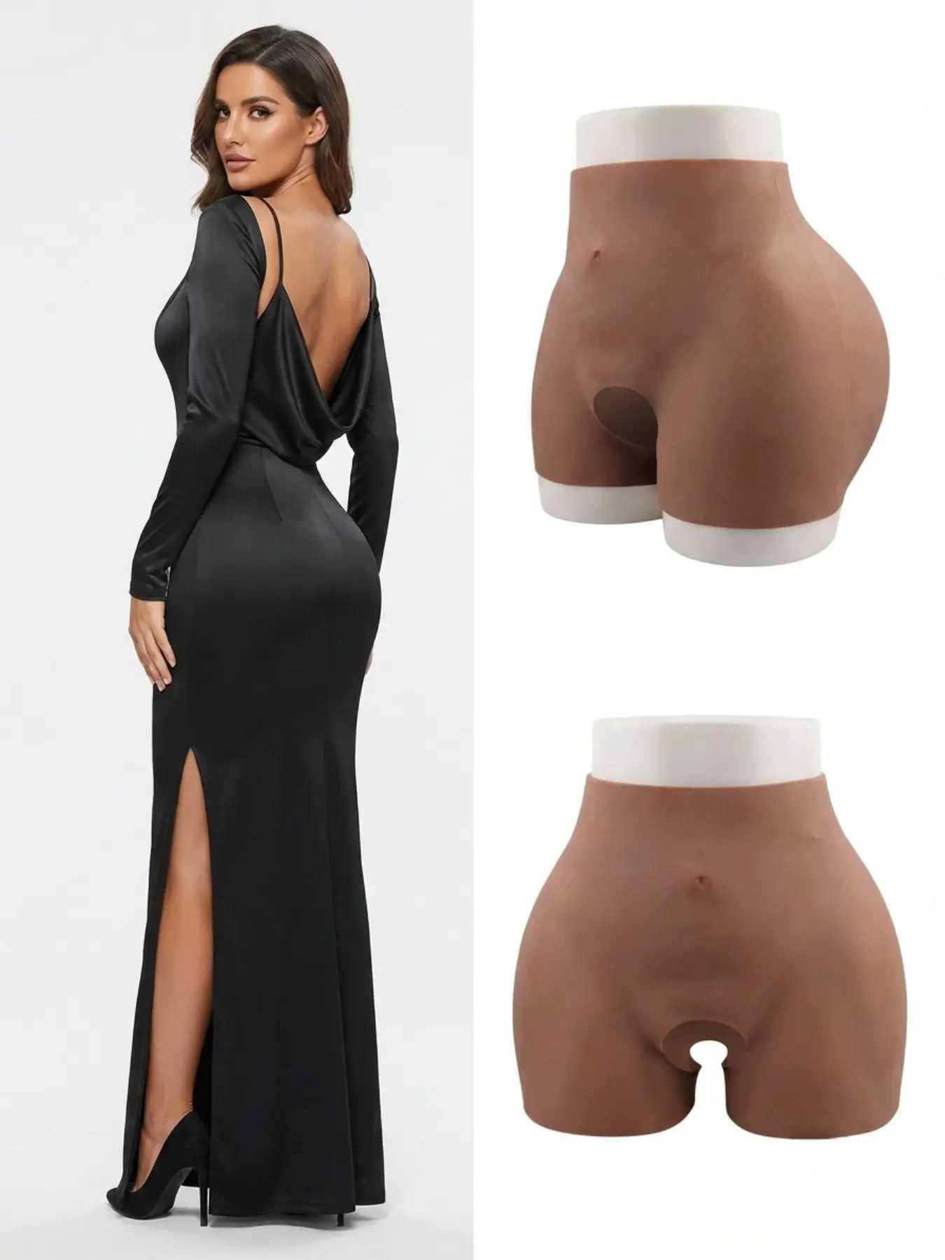 Silicone Shapewear Panties, Soft and Stretchy, Skin-Friendly, Slimming Waistline, Enhances Butt Curve, Invisible Under Clothes, Underwear