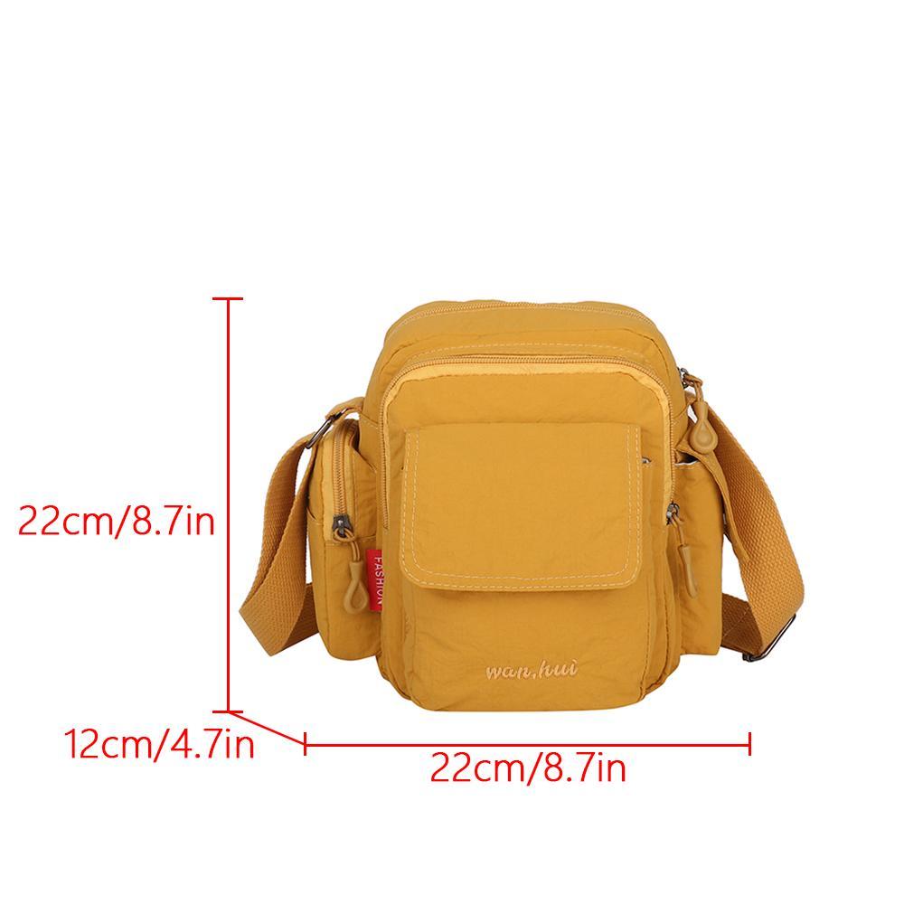 Versatile Nylon Small Square Bag Multi-Functional Large Capacity Commuter Mini Shoulder Bag Mountaineering Bag