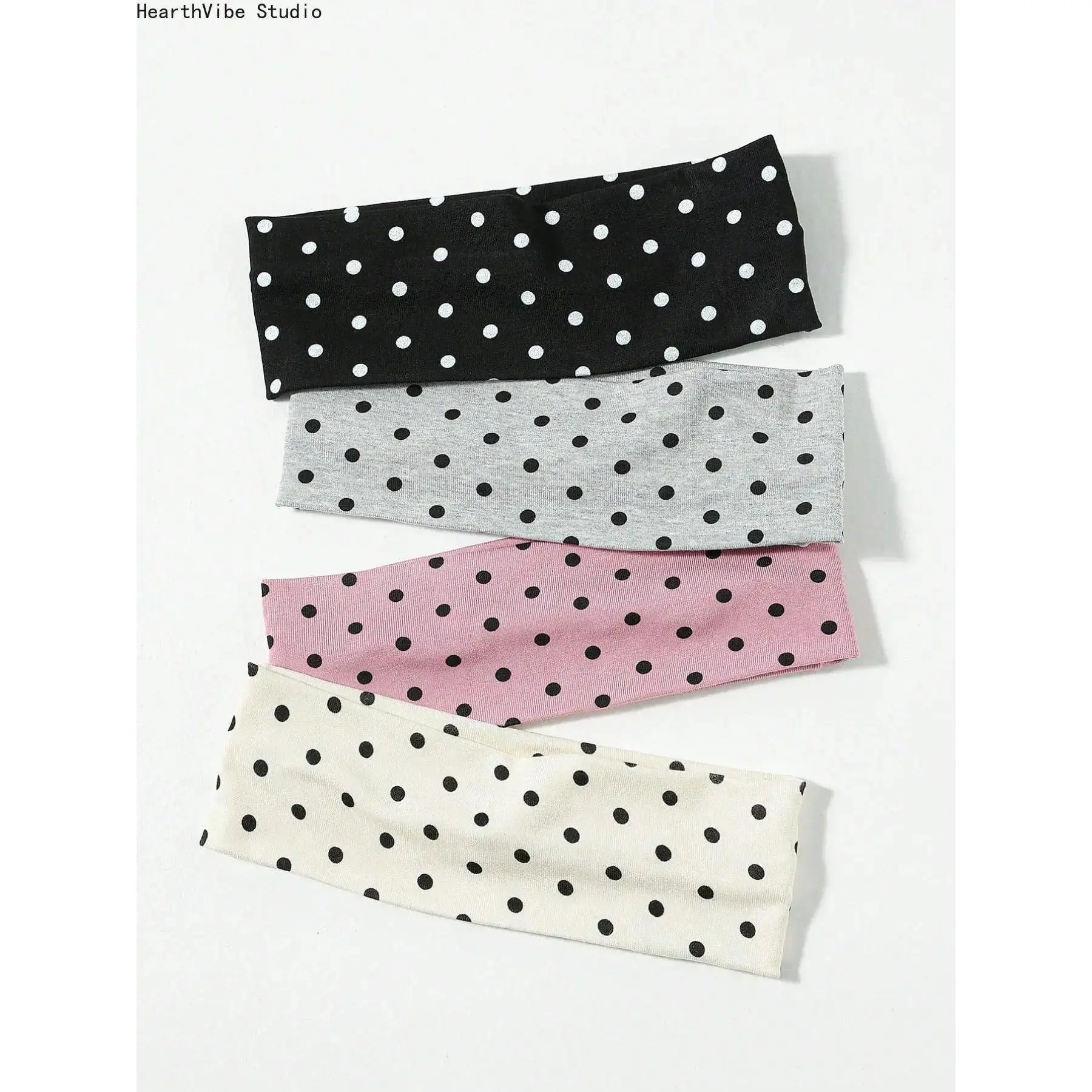 Women's 2-Count Elegant Boho Pattern Elastic Fabric Sports Headbands - Female Sweat-Absorbent Secure Fit Hair Accessory for Daily Wear, Fitness