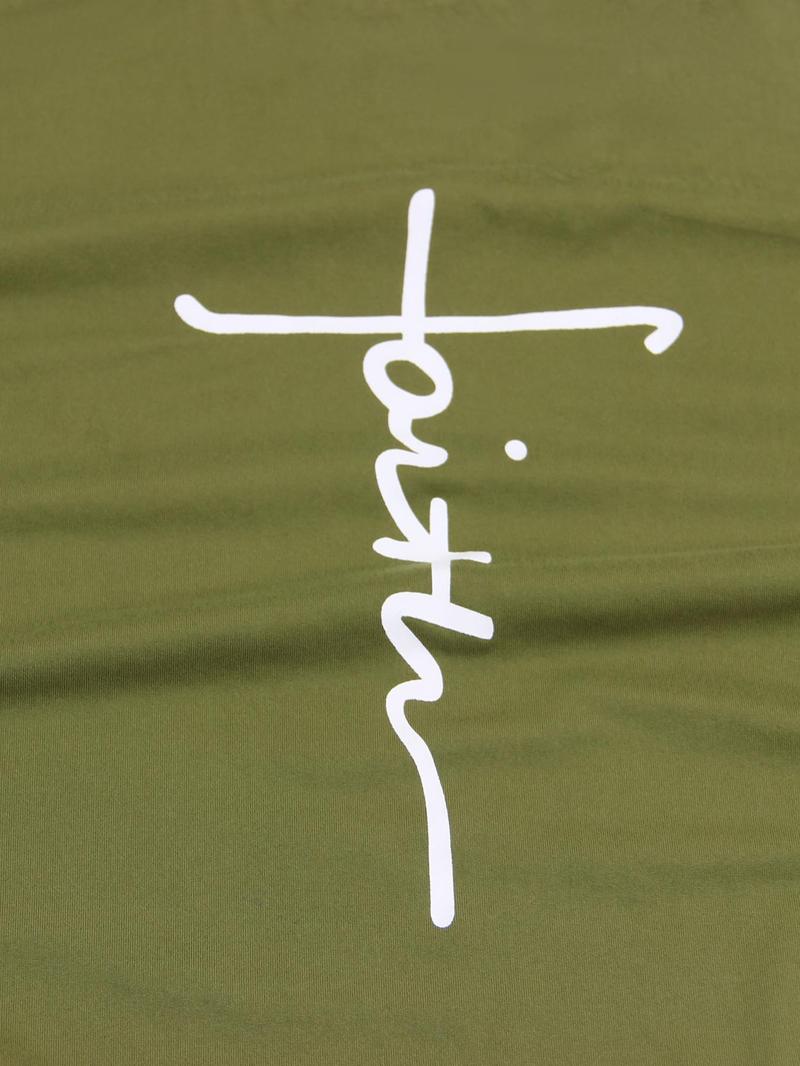 Women's Casual Printed Round Neck Long Sleeve Top & Gradient Print Pants Set, Soft Comfortable Home Wear, All Seasons Fitted