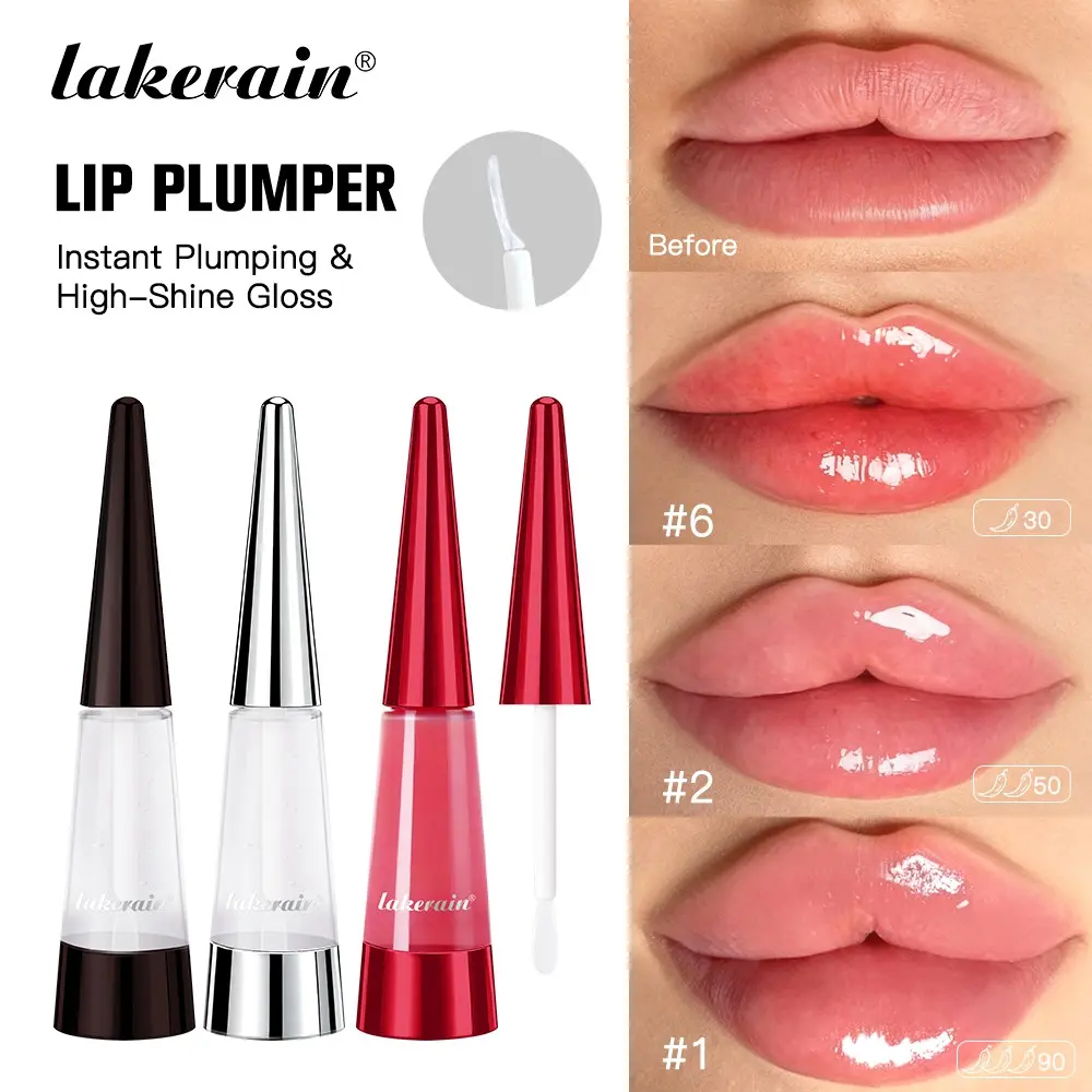 1Pc lakerain Viral Trending Clear Glass Dewy Lip Gloss Hydrating Centella Extract Shiny Full Looking Lip Finish Makeup Hack For Daily Dating Street Night Wedding Styling Lip Care Enthusiasts Beginners