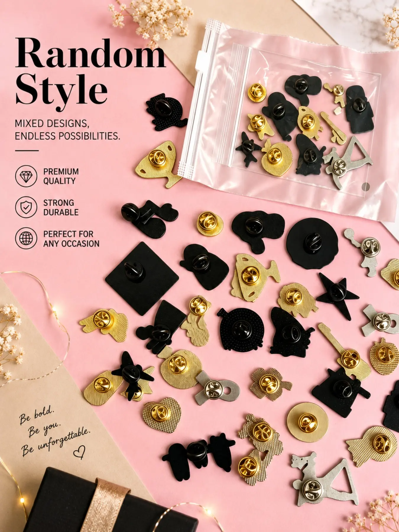 50pcs/set Assorted Cute Enamel Decor Pins, Cartoon Lapel Pins for Backpacks, Aesthetic Funny Brooches for Jackets Hats Bags, Alloy Badge Pins for Women Men