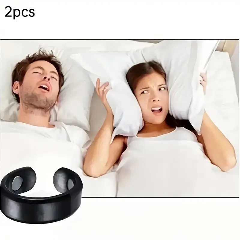 2pcs Finger Pressure Snore Ring, Snore Reduction, Improve Sleep Quality, Battery-Free, Ergonomic Design, Comfortable Wear, Enhance Sleeping Experience