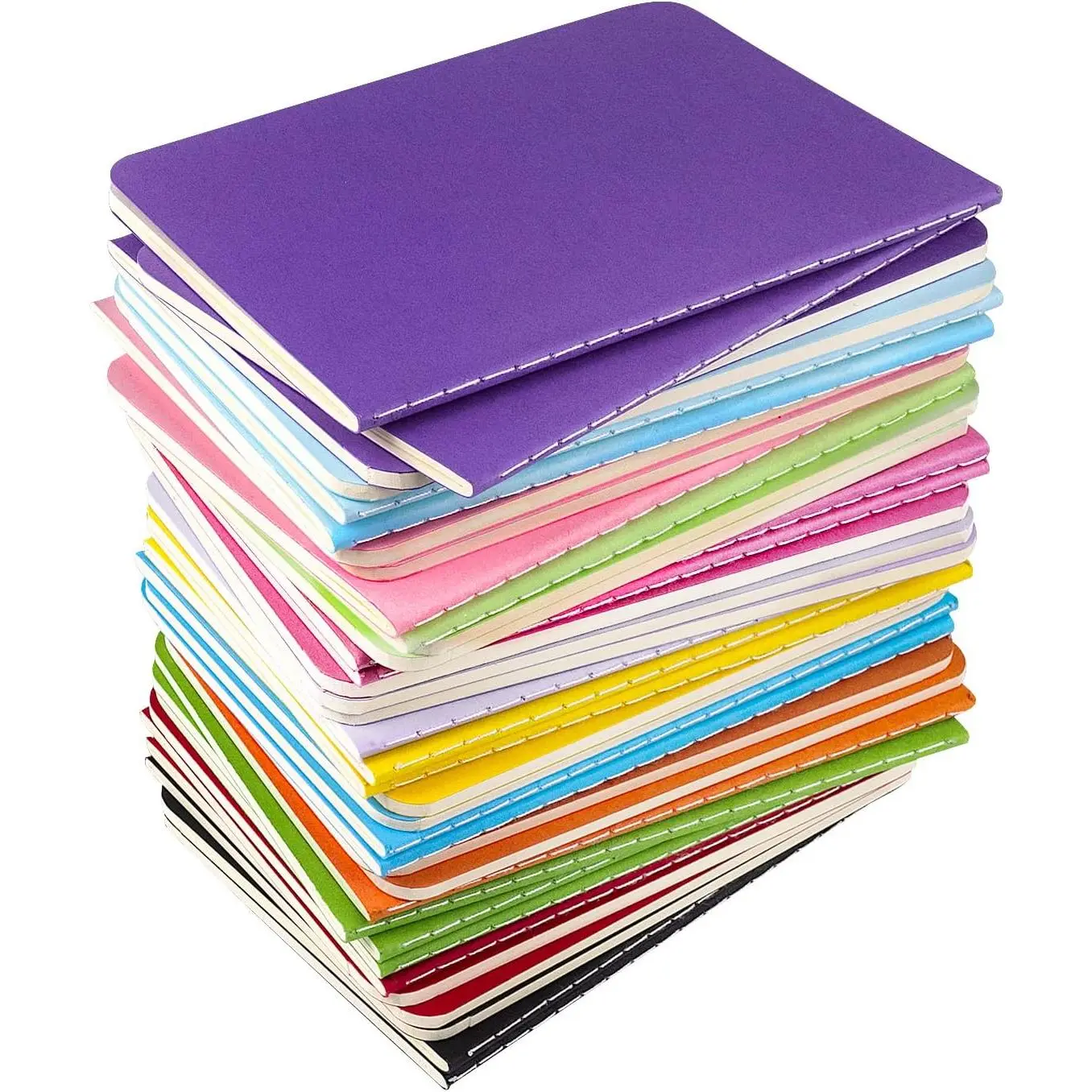 Small Blank Notepads Bulk 36 Pack Mini Pocket Notebooks Journal Set Colorful Cover Notebooks for  3.5 x 5.5 Inches, 30 Sheets/60 Pages