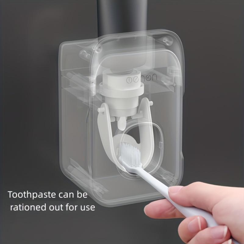 Multifunctional Toothpaste Squeezer Dispenser Set, Wall-Mounted Home Use Squeezer Kit, No-Drill Bathroom Toothbrush Holders Organizer