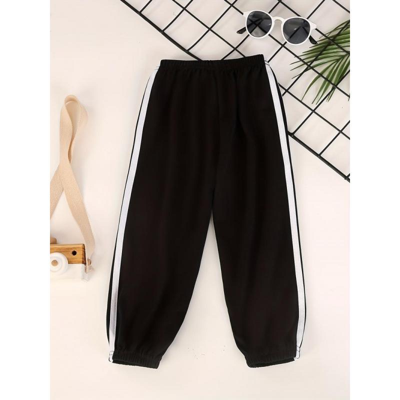 Boys' Lightweight Pants with Side Color Blocking, Children's Sports Pants, Casual Lightweight Jogging Pants Outdoor Activities