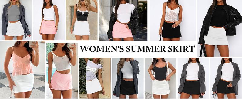 Women's Mini Skirt Sexy High Waist Split Hem Stretch Fitted Pencil Bodycon Short Skirts 2025