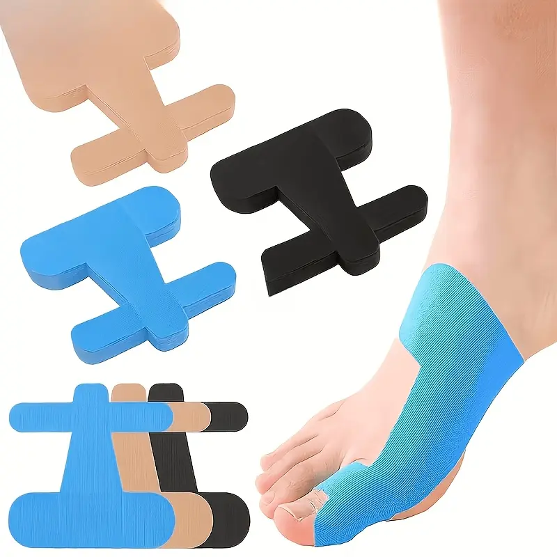 40pcs Pack Pre-Cut Sports Blister & Callus Patches - Latex-Free, Anti-Allergic Suitable for Big Toe, High Elasticity Adhesive Bandages for Athletes,,, Gym - Skin-Friendly Multicolor Toe Cushioning