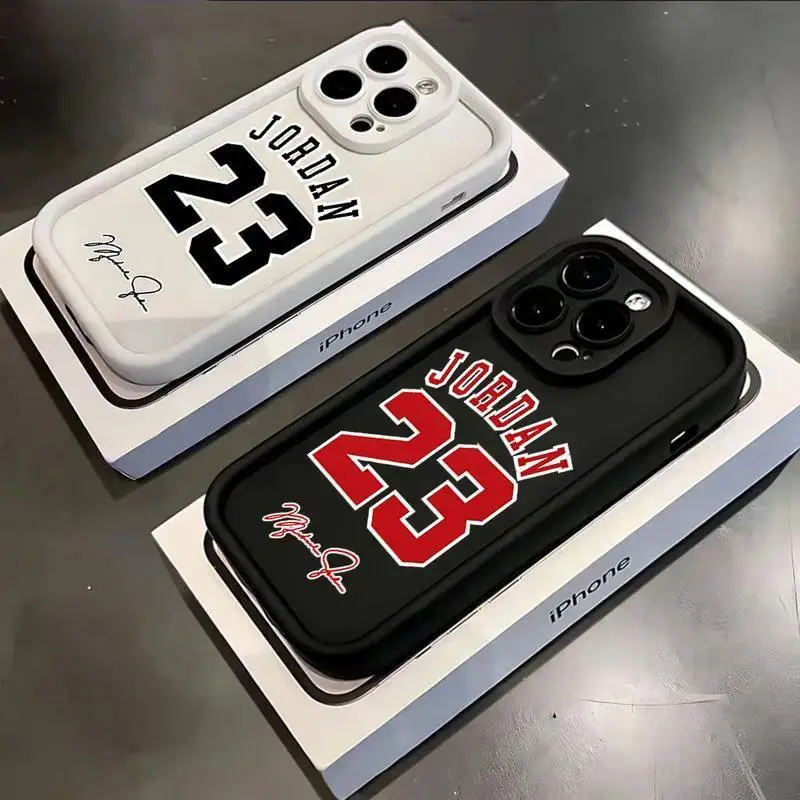 Super Star J-Jordan 23 Basketball Pattern Smartphone Case - Luxury Shockproof Cover for iPhone 17,16,15,14,13,12,11 Pro Max, Stylish Protective Premium Camera-Safe Accessory