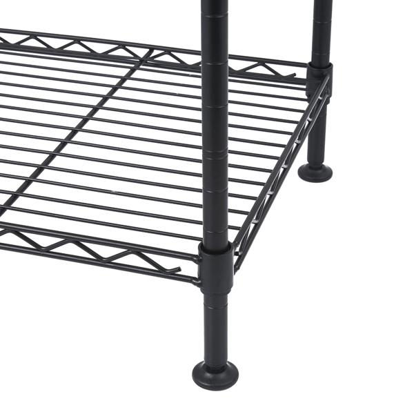 4-Shelf Storage Shelves,Wire Shelving Heavy Duty Metal Storage Shelving Unit Adjustable Garage Shelving Rack Pantry Kitchen (4 Tier,19.69 x 11.81 x 31.50")