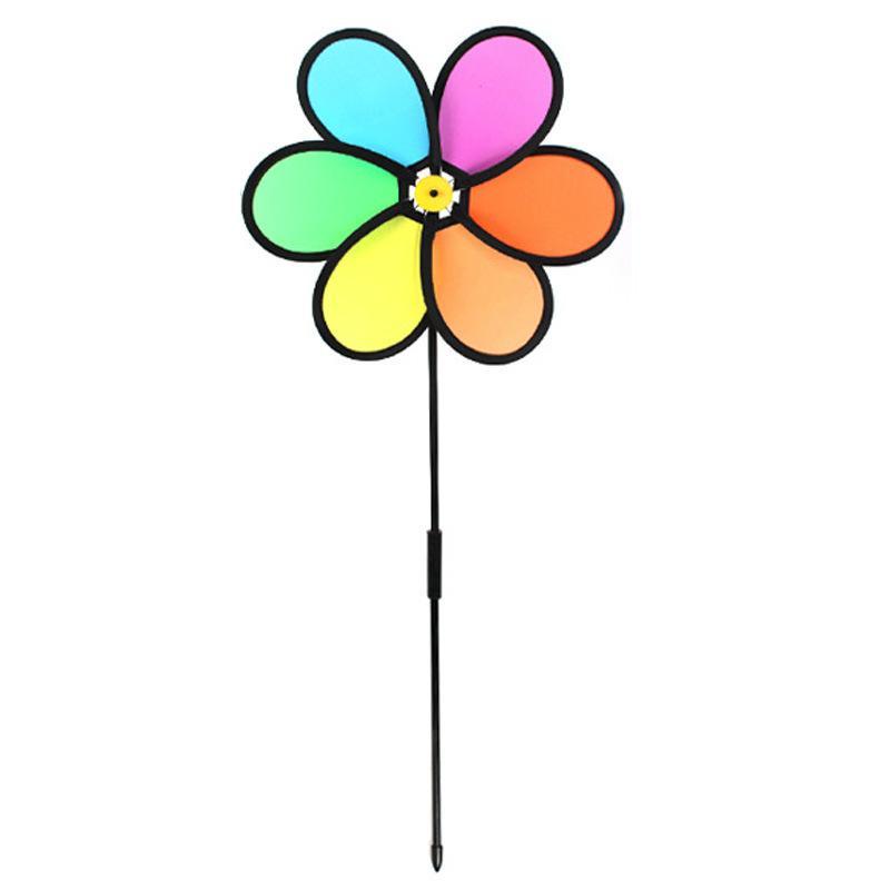 Outdoor Camping Flower Windmill, Dynamic Colorful Windmill, Outdoor Windmill Accessories for Courtyard Kindergarten Decoration