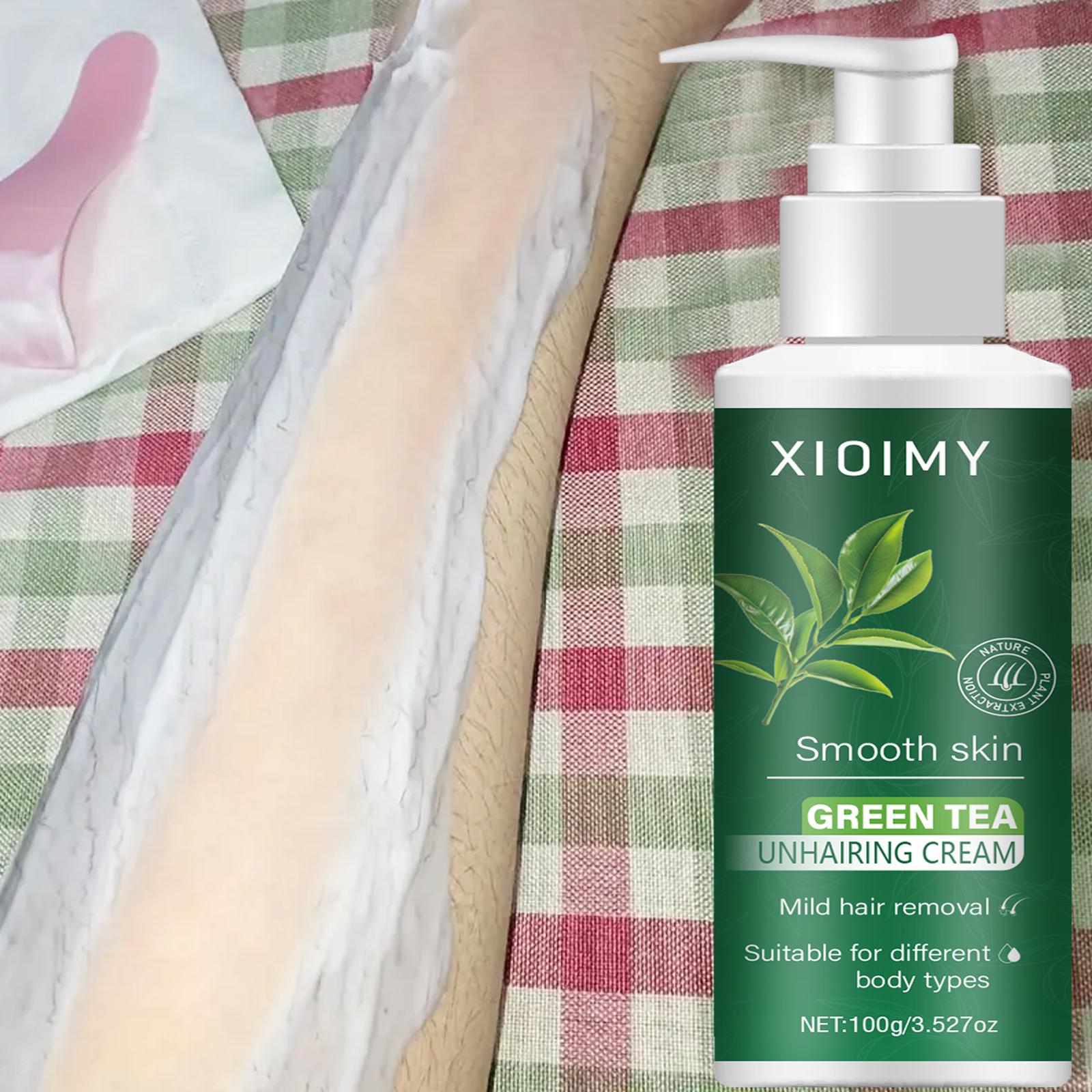 Tea Depilatory Hair Removal Cream 100g, Gentle Non-Irritating Formula, Quick 5-Minute Hair Removal, Suitable for Sensitive Areas, for Men and Women, Body Care, Hair Removal Product