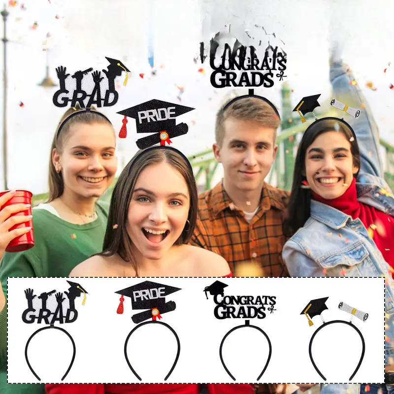 New Graduation Season Headband School Graduation Party Decoration Photo Prop Bachelor's Hat Doctor's Hat Headband