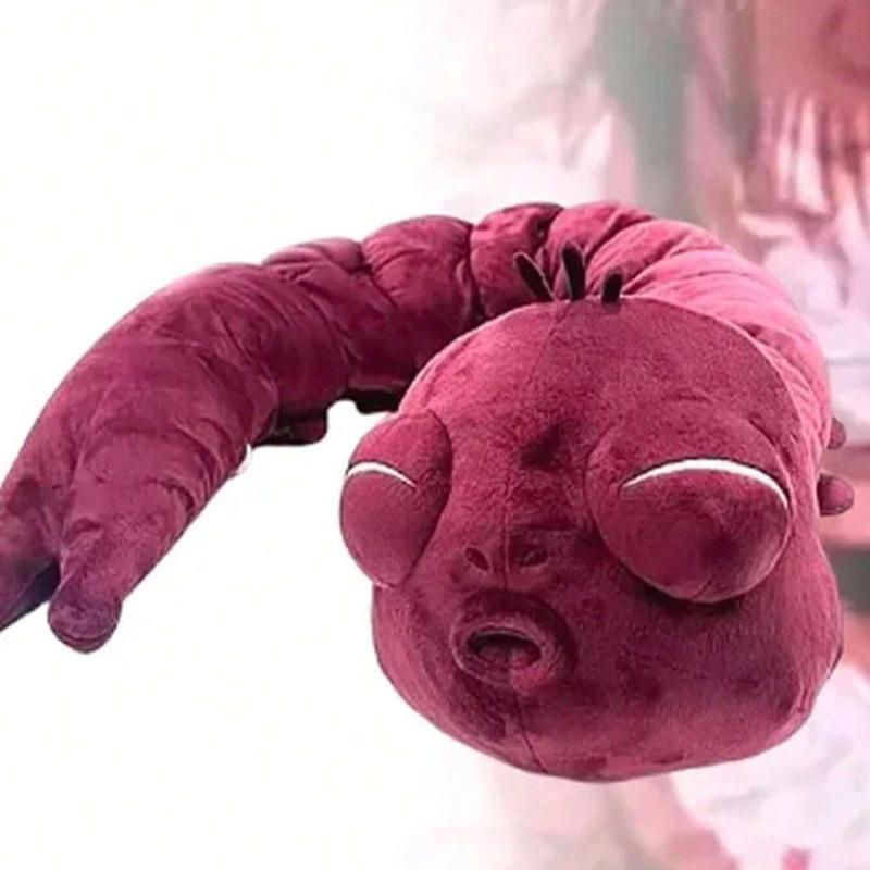 Giant Pink Caterpillar Plush Pillow, 100cm Soft Long Worm Stuffed Toy, Cute Insect Body Pillow Gift for Kids & Adults
