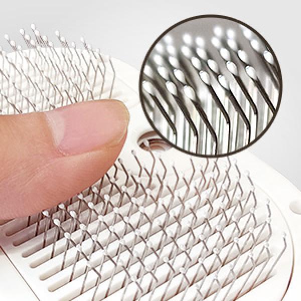 Steam Cat Brush for Shedding - 3 In 1 Self Cleaning Dog Brush for Long & Short Hair Dogs & Cats, White