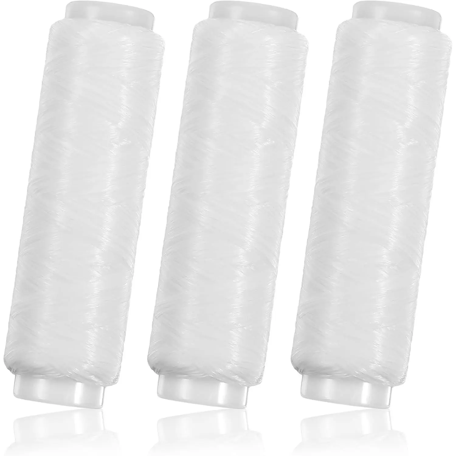 3 Pack Fishing  Thread, 200M 0.2mm Elastic Stretch  Keeper Line, Clear No-Knot Fluorocarbon Fishing String for Salmon, Sturgeon, Catfish, Lure Rigging