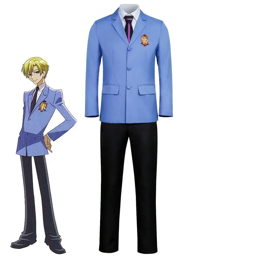 Anime Fujioka Haruhi Cosplay Costume Ouran High School Host Club Cosplay Boys Girls School Uniforms Suou Tamaki Uniform Suit