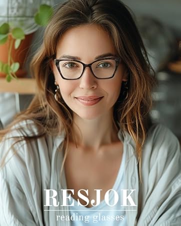 Oprah Reading Glasses for Women-Blue Light Blocking Fashion Readers with Spring Hinge Square Eyeglasses