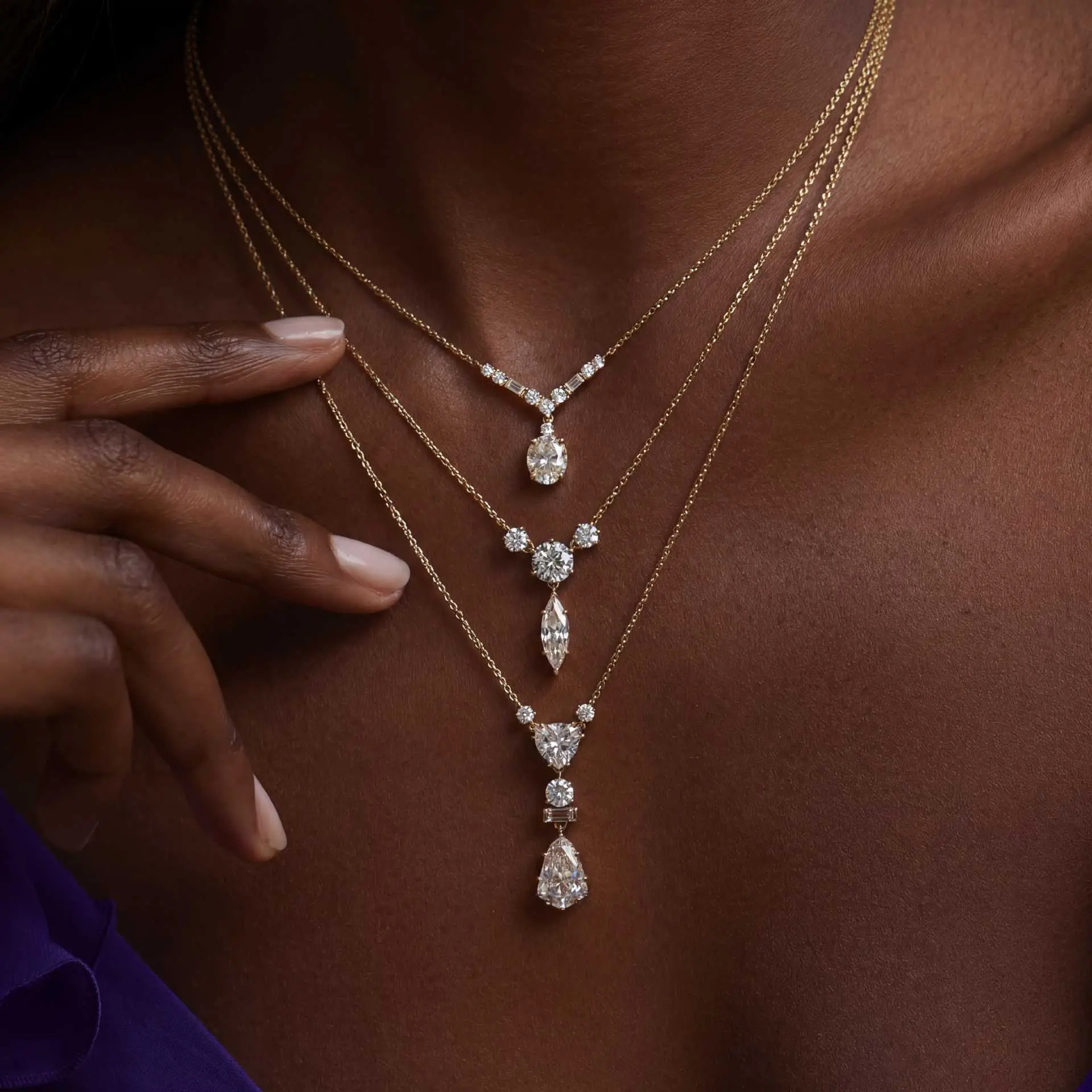 Ladies Fan Pendant Necklace, Gold Plated Chain Trim Cubic Zirconia Fan Charm, Elegant and Simple Everyday Wear Jewelry, Layered, Office and Gift Giving