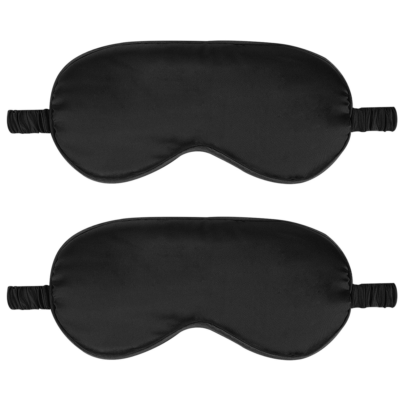 2pcs Satin Sleep Eye Masks, Elastic Blackout Eye Masks, Sleeping Eye Mask, Eye Covers For Travel & Nap