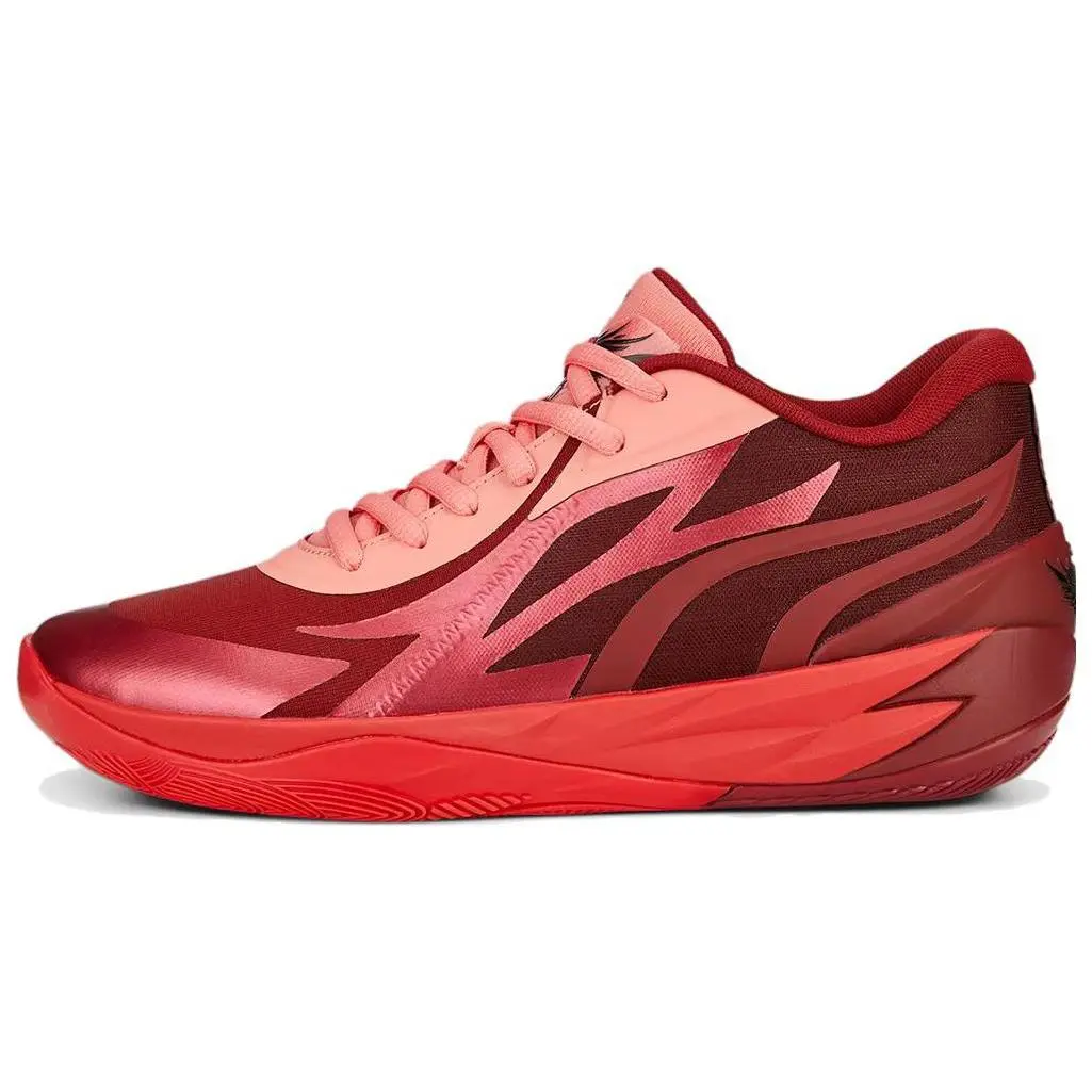 Puma MB.02 Men's Low-Top Basketball Shoes with Round Toe and Lace-Up Design Verifiable, with credentials and supporting global authentication
