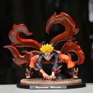 Naruto Nine-Tails Uzumaki Naruto Figure, 20cm Chakra Effect Model, Desktop Ornament, Gift for Fans, Anime Collectible