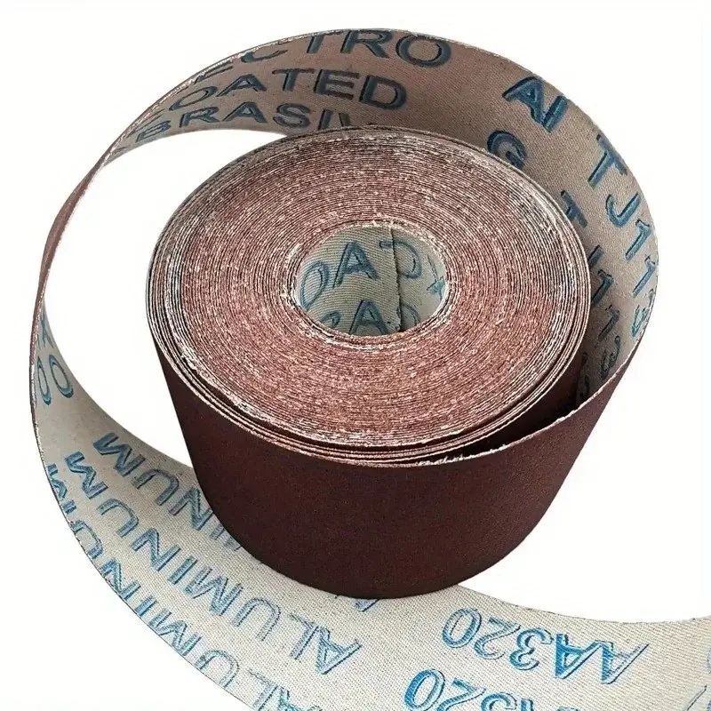 60-600 Grit Sandpaper Roll, 2 Inch Width, 32.8 Feet Length, Grinding Cloth Roll for Wood Furniture, Metal Polishing