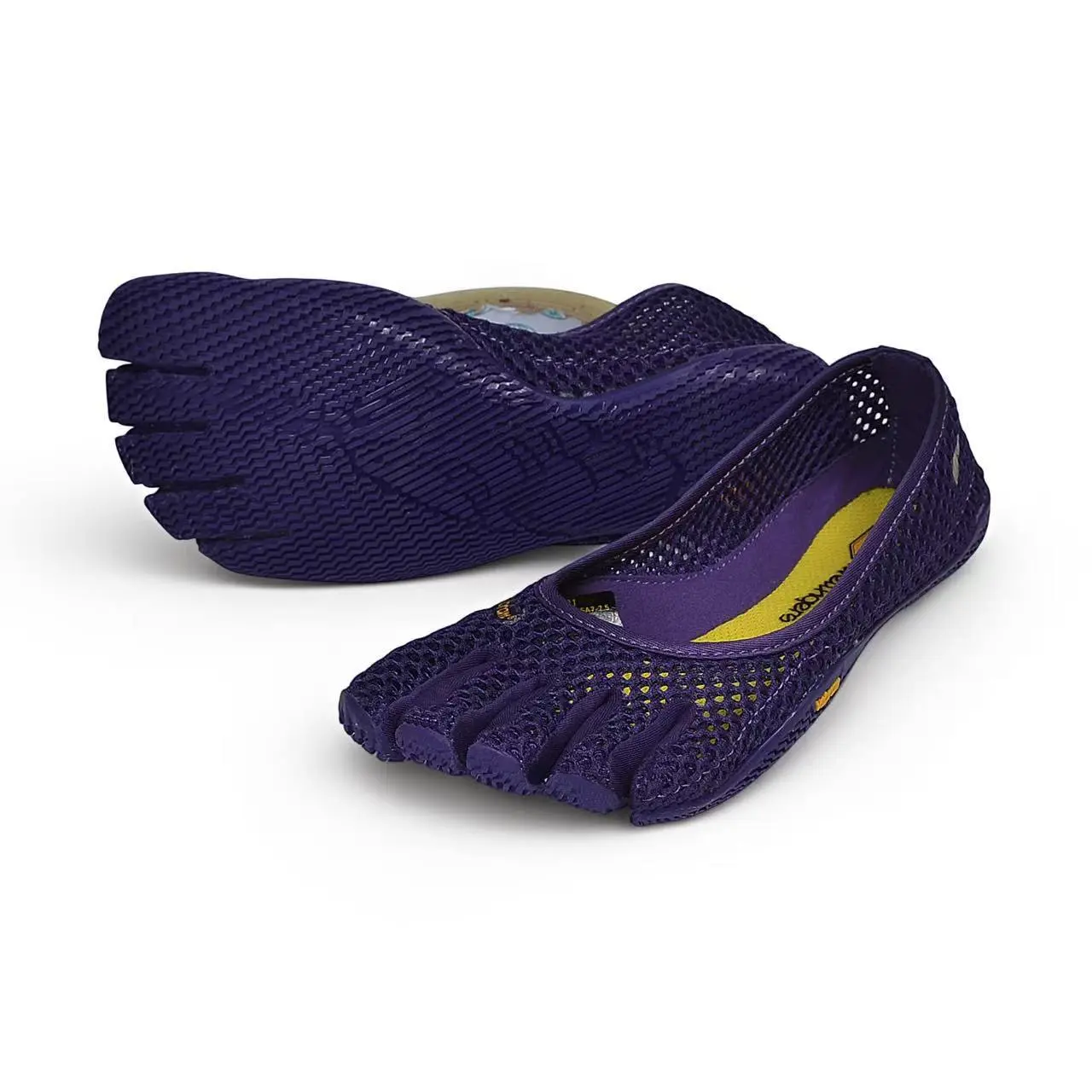 Vibram Women's V-Soul 5-Finger Water Shoes, Non-Slip Soft Sole Flat Sneakers with Breathable Mesh for Yoga, Indoor Fitness & Light Outdoor Casual Use