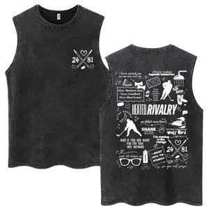 Washed Shane Hollander‌ 24 Ilya Rozanov 81 Tank Tops Heated Rivalry Vintage Sleeveless T Shirt Men Women Oversized Cotton Vests