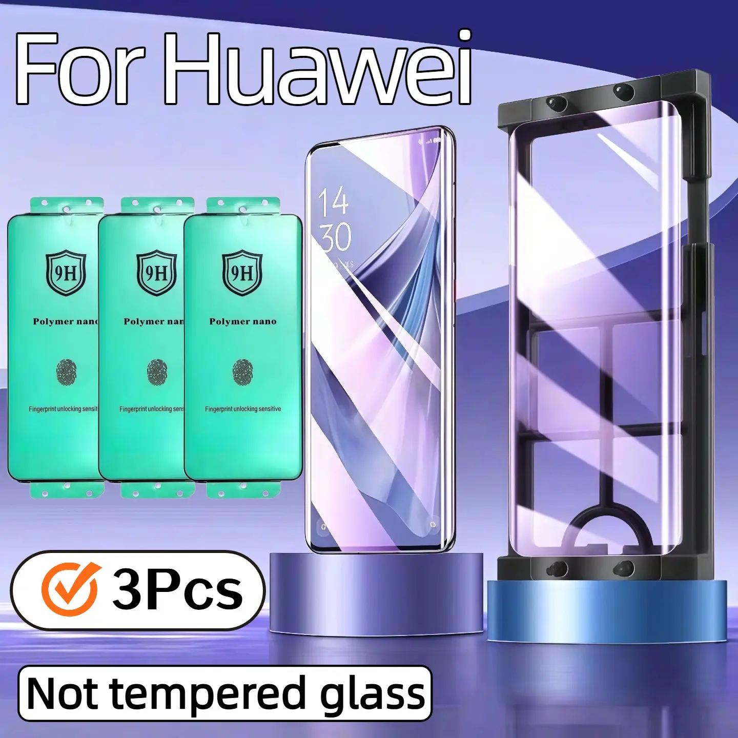 3-Pack Huawei Mate P Nova Screen Protector, HD Ceramic Film, Easy Install, Scratch-Resistant, Durable, Not Tempered Glass