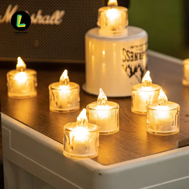 12Pcs Candle Light Outdoor Camping Light LED Tent Atmosphere Light Canopy Light Birthday Decoration Scene Arrangement Electronic Candle Light Battery